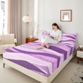 thumbnail image 4 of Castle Fairy Stripes Lines Bed Sheets for Teenagers,Abstract Stone Pattern King Sheets, 4 of 7
