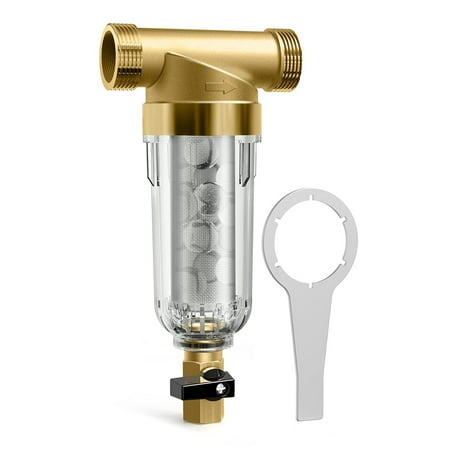 

SimPure Whole House Sediment Water Filter DC3P Reusable Flushable 40 Micron Pre-Filtration