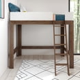 thumbnail image 2 of Max & Lily Twin Loft Bed, Mid-Century Modern Solid Wood High Loft Beds for Kids, 2 of 13