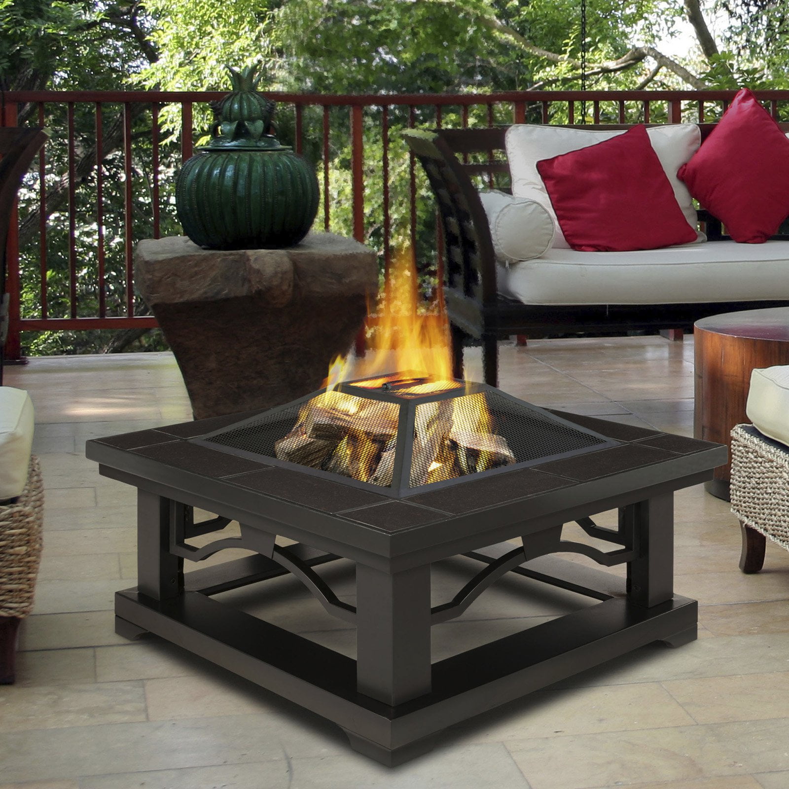 Anson Fire Bowl In Gray By Real Flame Com