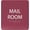 Burgandy, variant on ADA CENTRAL SIGNS - 6" X6" Mail Room Sign - ADA Compliant Tactile Graphics Grade 2 Braille Text Acrylic Wall Signs - Mail Packages, Sorting Distribution, Postal Envelopes, Parcels Services Door Sign