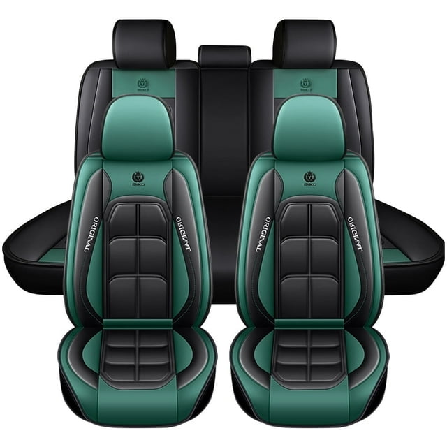 Maidao Car Seat Covers Universal for Genesis for Electric GV70 2017-Present 5 Seats Water Resistant Front Rear Cushion Protector Green