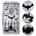 thumbnail image 6 of Vrorvz Halloween Decorations Indoor Curtain with Pumpkin Design High Density Polyester Light Blocking Heat Insulating Lace Curtain for Home or Office Door Neatness 83.9x40.2in Black, 6 of 6