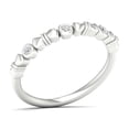 thumbnail image 2 of CARATS FOR YOU 0.11 Carat White Natural Diamond Bow Design Stackable Ring For Women In 14K White Gold(I-J Color, I2-I3 Clarity) Ring Size-11, 2 of 6
