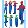 thumbnail image 3 of KAWELL Super Bros Costume Toddler Cosplay Costume Brothers Halloween Cosplay Costume, 3 of 7
