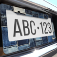 thumbnail image 6 of 1 Pcs Denim Patchwork License Plate Frame, License Plate Cover for Car Decorative Parts, Aluminum License Plate Bracket Holder Rust-Proof Weather-Proof for US Standard Car, 6 of 9