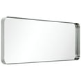 thumbnail image 5 of Empire Art Direct Ultra Polished Silver Stainless Steel Frame Rectangle Wall Mirror, 18" x 48" x 2", Ready to Hang, 5 of 16