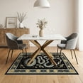 thumbnail image 3 of ODIKA 5'x7' Washable Area Rug Easy Care, Non-Shedding, Pet Friendly, Snake Gothic Moody Symmetrical Mirrored Serpent Coiled Border for Small Living Room, Bedroom, 3 of 7