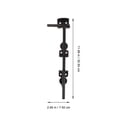 thumbnail image 6 of PartyKindom Black Solid Cane Bolt Door Latch Floor Mounted Gate Drop Rod for Wood Fences, 6 of 6