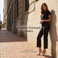 thumbnail image 6 of Womens Cotton Blend Straight Leg Cropped Pants with Pockets Camel 3X-Large, 6 of 9