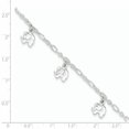 thumbnail image 2 of 925 Sterling Silver Elephants 1 Inch Childrens Bracelet, 2 of 6