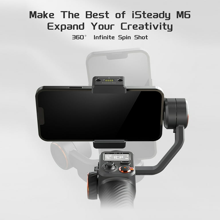 hohem iSteady M6 Kit 3- Smartphone Gimbal Stabilizer with AI Vision Sensor  & with Tripod, Magnetic Design, Portable and Foldable for video recording 