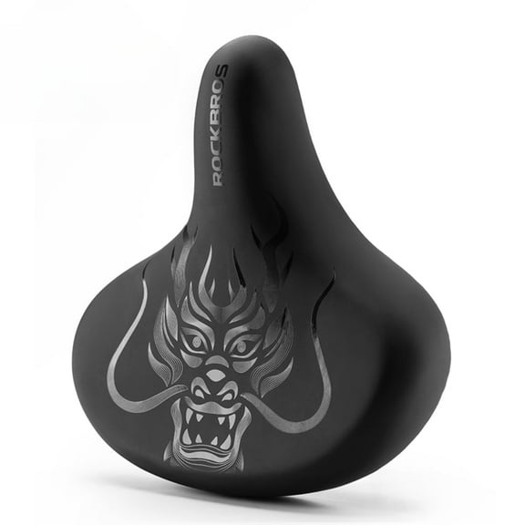 ROCKBROS Bicycle Saddle Wide Bike Saddles Comfort Chinese Loong Warrior Cycling Seat Cushion Softy Sports
