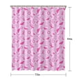thumbnail image 5 of Pink Breast Cancer Awareness Pattern Shower Curtain 72"x84" ,Bathroom Decorative Shower Curtains Set with 12 Hooks,Modern Waterproof Washable Shower Curtain, 5 of 6