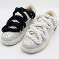 thumbnail image 4 of 1Pair Thick Cotton Line Weaving Twisted Rope Bold Shoelaces Women Men Sneak X3G2, 4 of 5