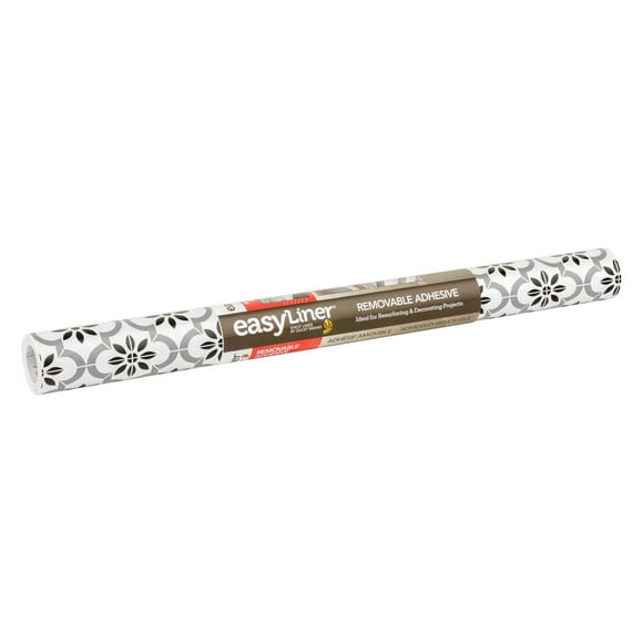EasyLiner Contact Paper Removeable Adhesive Shelf Liner , Black Tile, 20 in. x 20 ft., 20 in x 20 ft.