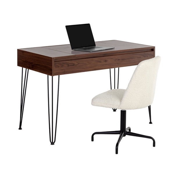 Niko Walnut Desk | Office furniture accessories - Walmart Business