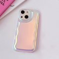thumbnail image 4 of for iPhone 14 Plus Case 6.7 inch,Cute Plating Wave Frame Soft TPU Bling Colorful Sparkle Laser Light Glitter Phone Case for iPhone 14 Plus for Women Girls, 4 of 13