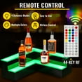 thumbnail image 3 of VEVOR Corner LED Liquor Bottle Display Shelf, 20-inch LED Bar Shelves for Liquor, 2-Step Lighted Liquor Bottle Shelf for Home/Commercial Bar, Acrylic Lighted Bottle Display with Remote & App Control, 3 of 9