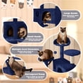 thumbnail image 4 of Yaheetech 54"H Cat Tree Tower with 3 Scratching Posts, Navy Blue, 4 of 7