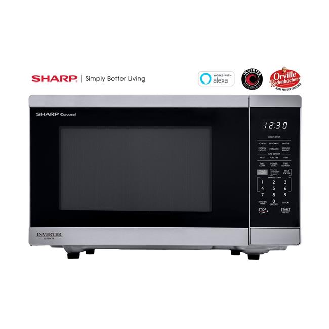 Sharp SMC1469KS 1.4 cu. ft. 1100W Smart Stainless Steel Microwave Oven with Inverter Technology