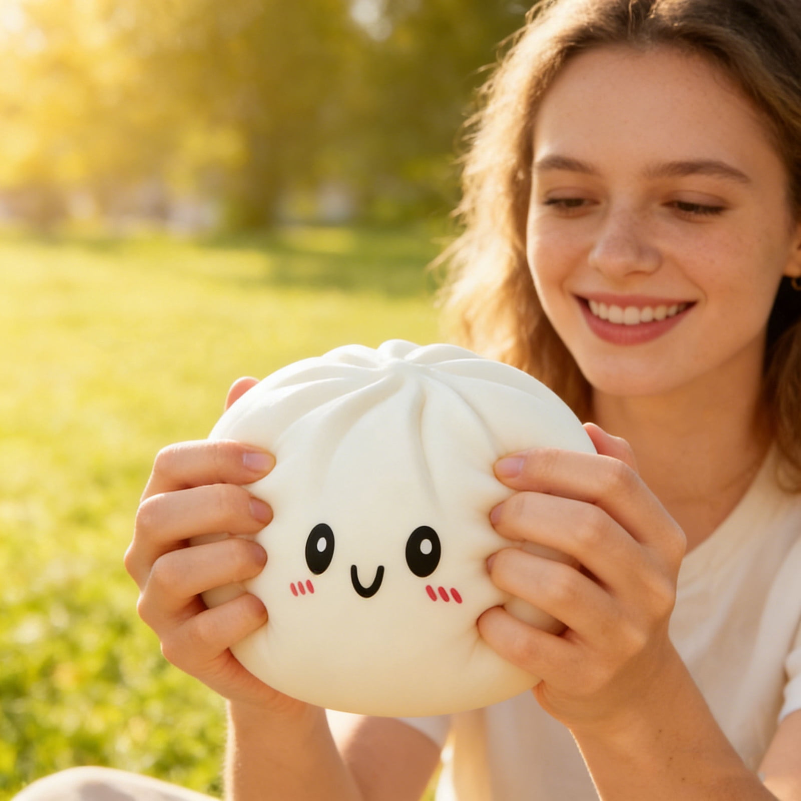 Gcvizuso Baozi Kneading Decompression Ball 15cm, Super Soft Squeeze Sensory Ball, Slow Springback Pressure Relief Gadget