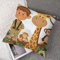 thumbnail image 7 of Throw Pillow Cover Jungle Safari Kids Cute Monkey Turtle Animal Boy Children Inches Pillowcase Home Decorative Square Pillow Case Cushion Cover, 7 of 7