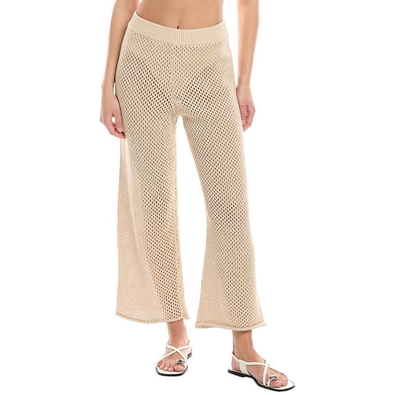 Onia womens Crochet Knit Wide Leg Pant, m, Brown