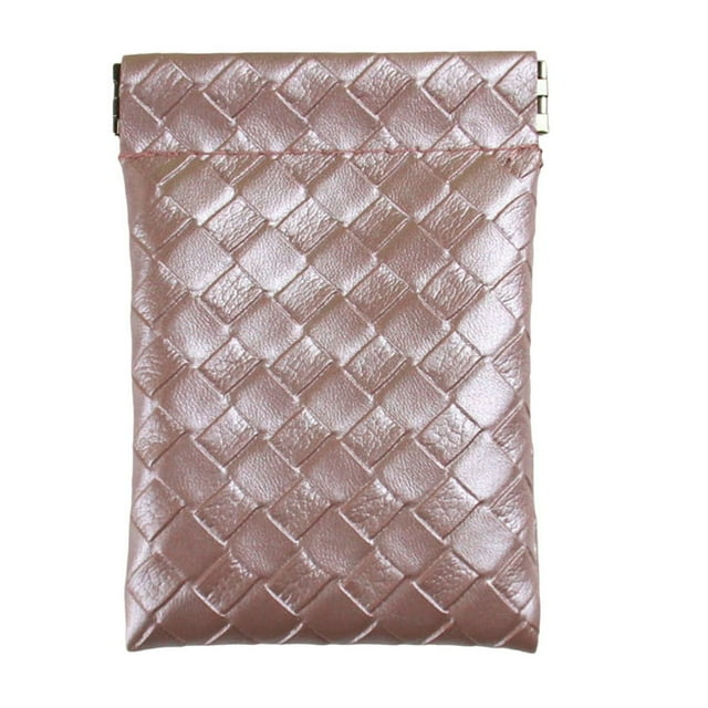 Pocket Key Wallet Solid Color Faux Leather Lightweight Water Resistant Wallet Purse for Business