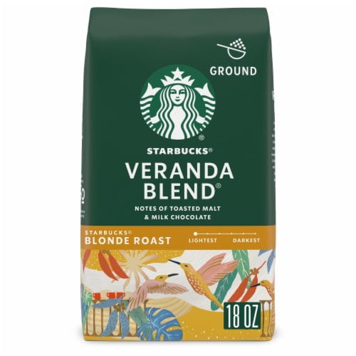 Starbucks Veranda Blend Blonde Roast Ground Coffee 18 oz - Pack of 2
