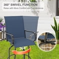 thumbnail image 2 of Outdoor Swivel Bar Stools Set of 2, Bar Height Patio Chairs with High Back & Armrest, All-Weather Textilene Fabric, 2 of 8