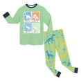 thumbnail image 5 of eczipvz Baby Boy Fall Outfits Boy Pajamas Toddler Kids Pjs Set Cotton Soft Clothes Sleepwear Long Sleeve Elastic Cuffs Stretch Breathable Light Green,2-3 Years, 5 of 5
