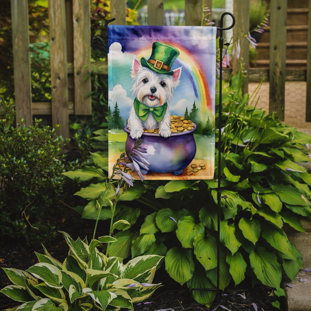 Westie St Patrick's Day Garden Flag 11.25 in x 15.5 in