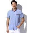 thumbnail image 2 of Camisa De Vestir Manga Corta Para Hombre Casual Casey Kevin, 2 of 8