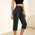 thumbnail image 5 of Guieoi Jeans for Women Plus Size 2026 Trendy Stretch-Waist Pocketed 7/8-Length Stretchy Denim Pants Trousers Clothing Black XXXL, 5 of 7