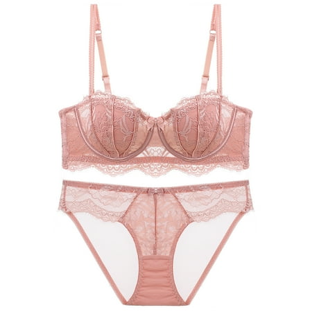 HHH French Style Sexy Lace Lingerie Women s Half Cup Strapless Non-Slip Backless Bra Large Boob Size Concealing Bra Suit