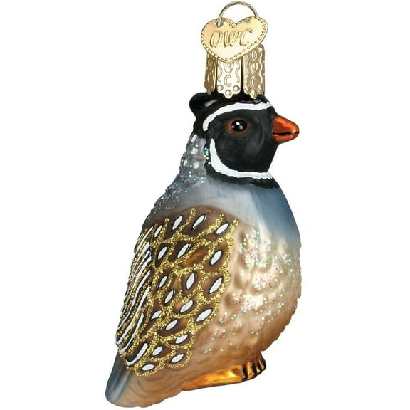 Old World Christmas Glass Blown Partridge Ornament (With OWC Gift Box)