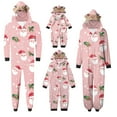 thumbnail image 5 of Penkiiy Family Christmas Onesies Matching Sets Pajamas Holiday Cute Print Pjs Hoodie Fleece Sleepwear for Couple and Kids 6 Months Pink, 5 of 5