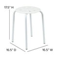 thumbnail image 6 of Flash Furniture Plastic Nesting Stack Stools, 17.5"Height, Assorted Colors (5 Pack), 6 of 10