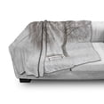 thumbnail image 3 of Winter Soft Flannel Fleece Blanket, Bench in the Park on a Snowy Cold Winter Day in Storm Wind Blizzard Holiday Picture, Cozy Plush for Indoor and Outdoor Use, 60" x 80", White Brown, by Ambesonne, 3 of 6