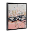 thumbnail image 2 of Stupell Industries Art Deco Retro Turntable & Champagne Party Black Floating Frame Canvas Art, 17 x 21, by The Prints Vibe, 2 of 8