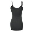 thumbnail image 5 of Emmalise Women's Basic Casual Long Camisole Adjustable Strap Cami Layering Top, Large, 3Pk Black, Khaki, Hth Charcoal, 5 of 9