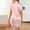 Pink, variant on Endives Womens Satin Sleepshirt Short Sleeve Nightgown Button Down Nightshirt Soft Lonuge Dress Sleepdress Night Wear