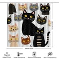 thumbnail image 4 of RKSupls Waterproof Shower Curtain, Colorful Cartoon Cat Faces Seamless Polyester Shower Curtain with Hooks for Chic Elegant Home Bathtub Bathroom Decor Washable Curtains, 4 of 6