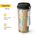 thumbnail image 4 of 18oz Double Drinking Coffee Mug – Vacuum Insulated Stainless Steel Travel Cup with Leakproof Lid, 316 Steel Thermos Tumbler for Hot & Cold Beverages, 4 of 7