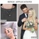 thumbnail image 3 of Juego de 4 anillos Fidget Spinner de acero inoxidable, anillos de boda geniales, joyería, 9, 3 of 4
