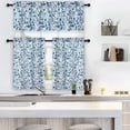 thumbnail image 7 of Printed Valance Curtains, Rod Pocket Leaf Flower Pattern Short Tier Curtain Valance, 7 of 7