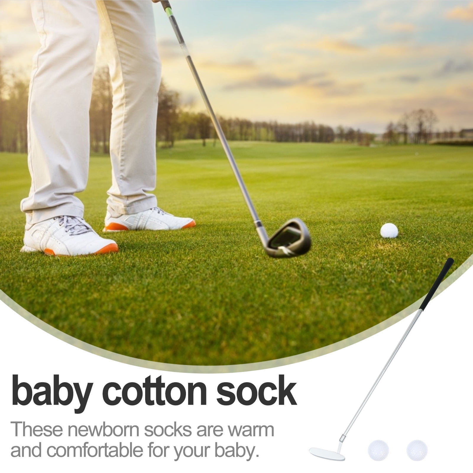 WESIEVYA Folding Golfs Rod 1 Set Zinc Alloy Putter for Golf Enthusiasts 11.8x1x1in Silver