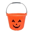 thumbnail image 2 of Halloween Pumpkin Candy Bucket Plastic Pail with Handle for Kids Trick-or-Treat Candy Storage - O, 2 of 5