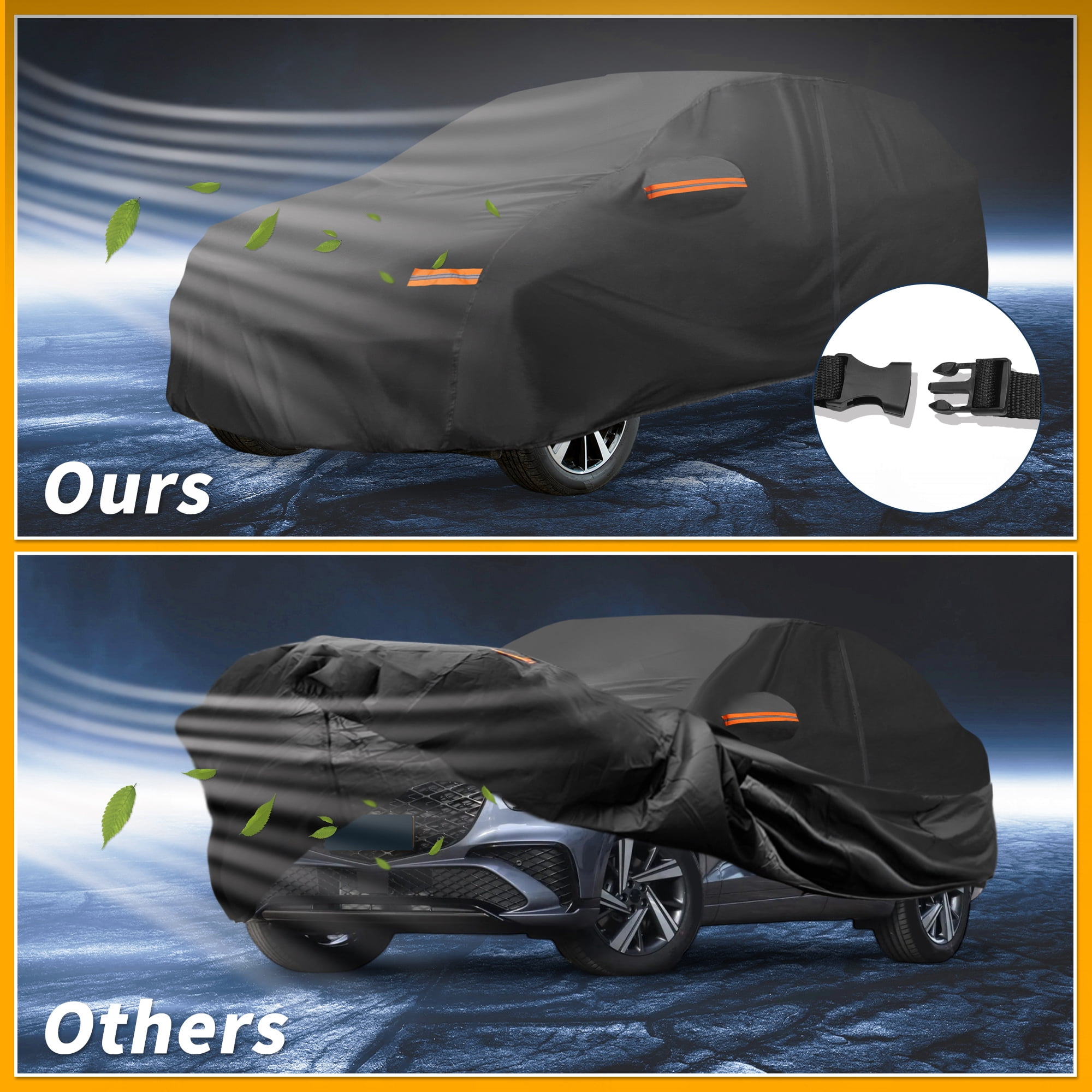 Unique Bargains Durable Waterproof Car Cover Black ["for Genesis GV70"]
